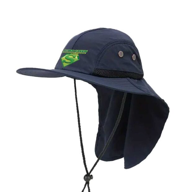 Premium Custom Outdoor Sun Hat With Neck Flap - Image 2
